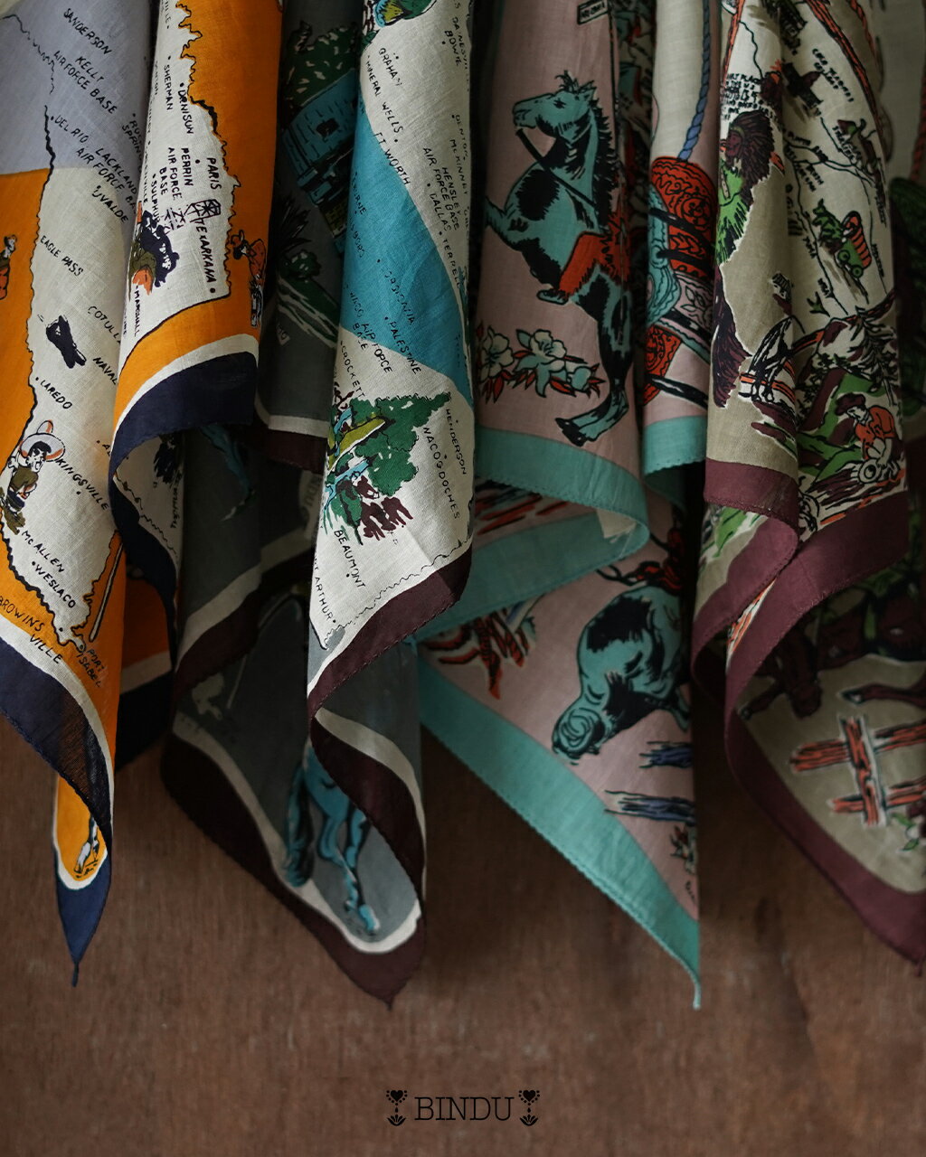 ビンドゥー BINDU バンダナ レディース メンズ Bandana texas SERIES ハンカチ スカーフ ギフト 0216