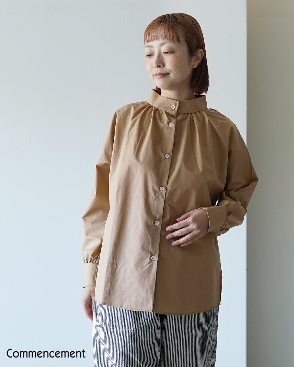 【セール！50%OFF】コメンスメント Commencement スタンドカラー シャツ レディース Stand Shirts C-023 sale50