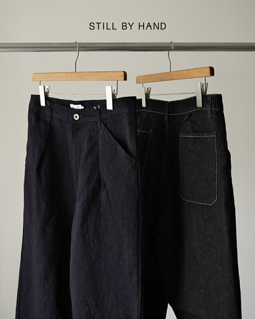 スティルバイハンド STILL BY HAND 麻混 デニムパンツ メンズ Hemp mixed denim pants DN02261 コットン ヘンプ 8.5oz テーパードパンツ セットアップ対応 日本製 0302【レビュー企画対象】 cpn1015