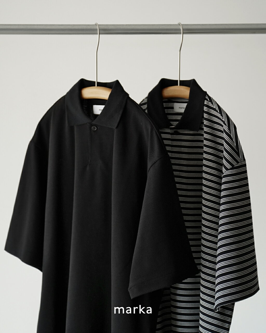 【週末限定！ポイント10倍】マーカ marka ワンボタン 半袖 ポロシャツ メンズ ONE BUTTON TEE S/S メンズ オーガニックコットン 強燃ドライカノコ M26A14CS02B 0327 point10