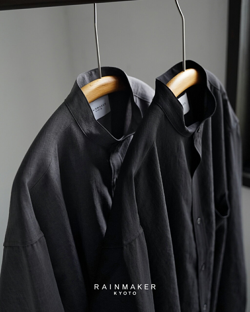【SALE！20%OFF】レインメーカー RAINMAKER ノットバンド シャツ メンズ KNOTBAND SHIRT RM261-037 バンドカラーシャツ カシュクール 長袖 EVALET 吸汗速乾 接触冷感 0320 spsale