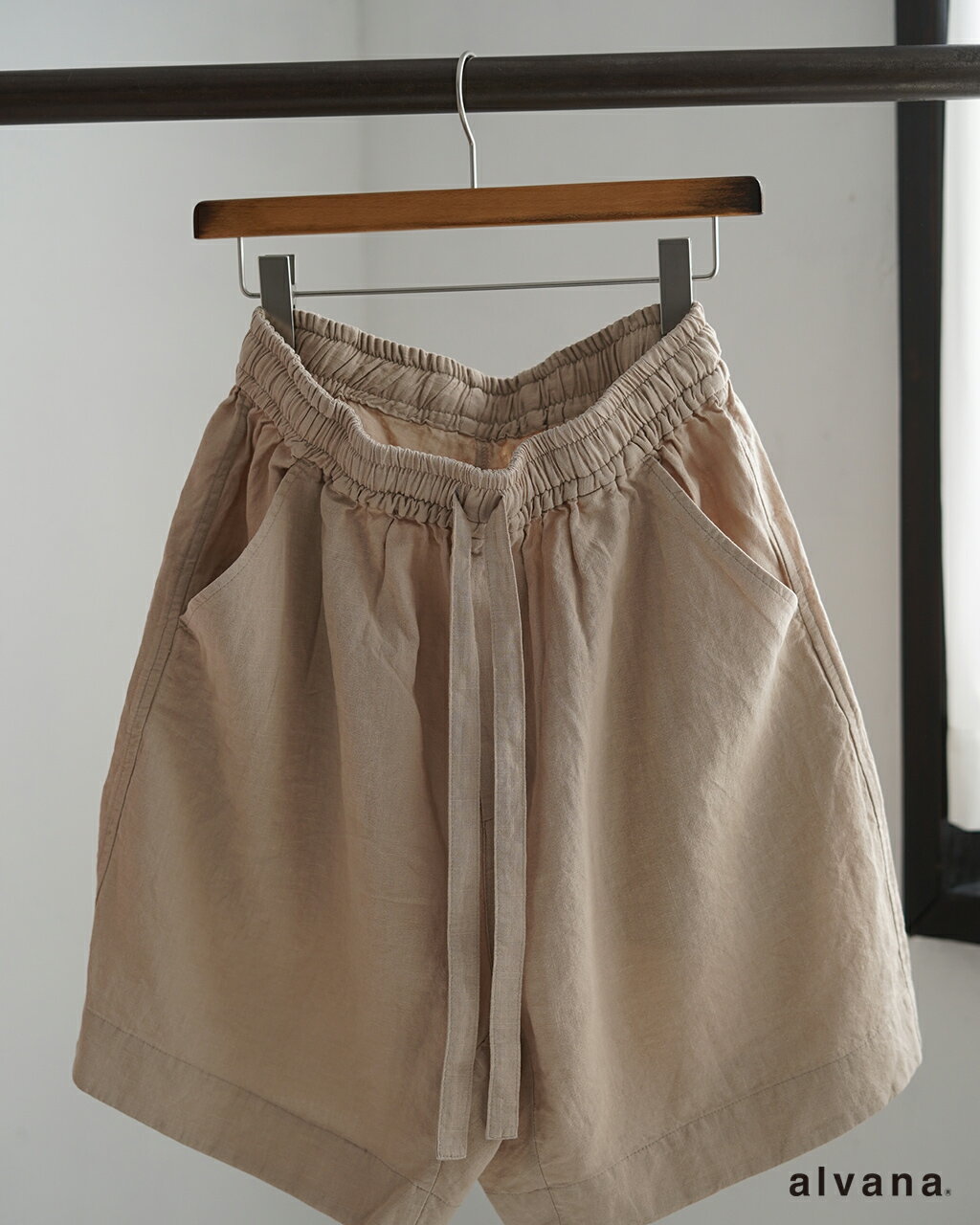 アルヴァナ alvana リネン ハーレム ショートパンツ メンズ LINEN HAREM SHORT PANTS ALV-00173 リネンパンツ イージーパンツ ハーフパンツ 0405 pr30