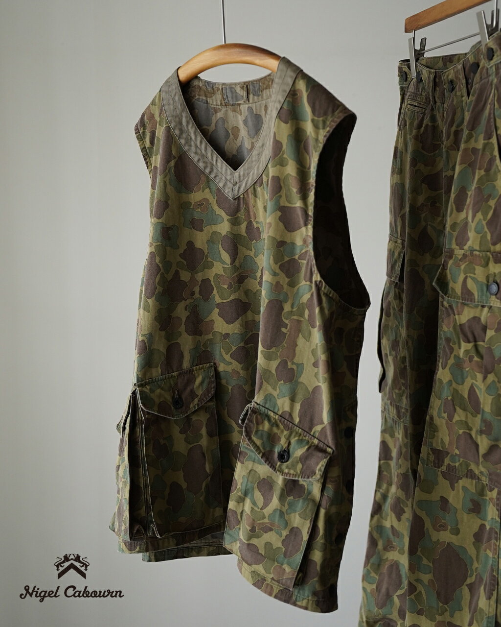 ナイジェル・ケーボン Nigel Cabourn プルオーバー フィッシングベスト ダックハンター メンズ P/O FISHING VEST DUCK HUNTER 80520070..