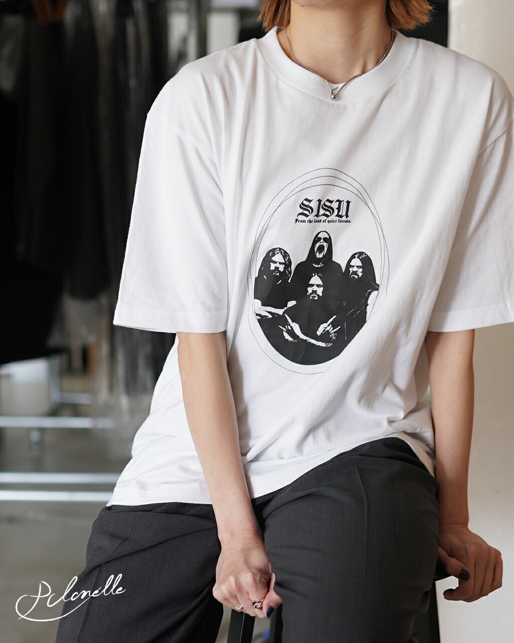 プラネル Planelle SISU / HARD シス 写真 ハード Tシャツ プリントT グラフィックT ヘヴィメタルバンドT レディース PLN-TS05 0422
