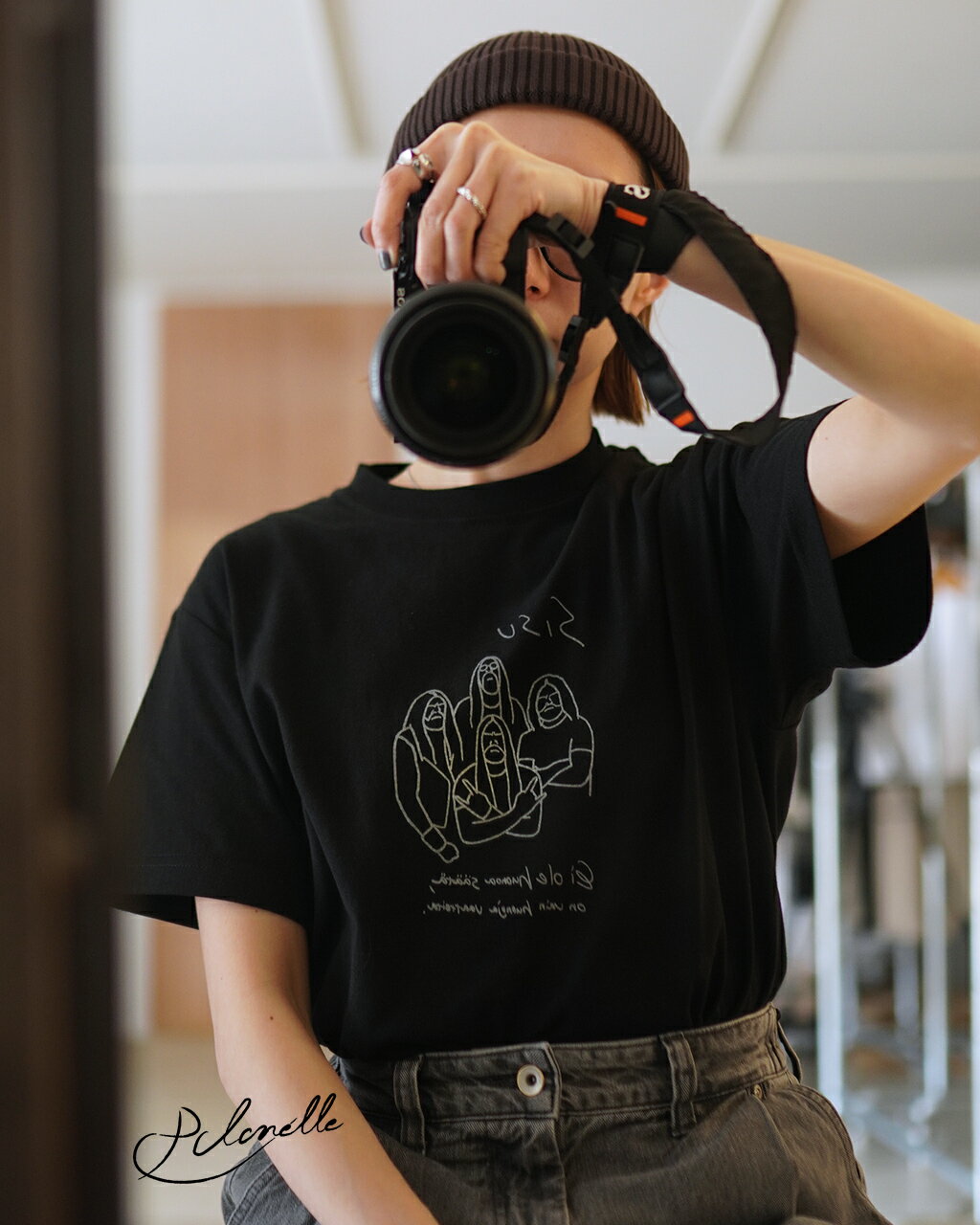 プラネル Planelle SISU / LOOSE シス イラスト ルーズ Tシャツ レディース プリントT グラフィックT ヘヴィメタルバンドT PLN-TS06 0422