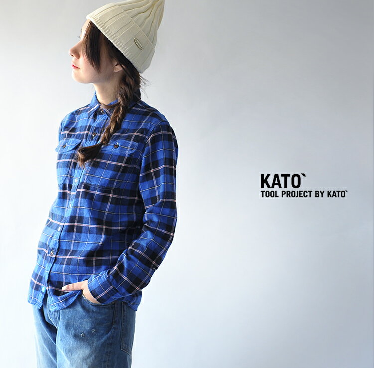 【楽天市場】KATO`BASIC カトーベーシック マドラスチェック コットンネルシャツ・bs530073 (全3色)(unisex