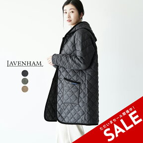 【SALE！50%OFF】ラベンハム LAVENHAM ブランドン ウィメンズ 20 BRUNDON WOMENS 20 キルティング フード付き ジャケット コート ブラック オリーブ グリーン カーキ ベージュ ブラウン キャメル レディース SLJ9106 【送料無料】0725