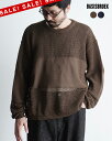 【アウトレット!30%OFF】バージスブルック BASISBROEK ギマコットンニットプルオーバー メンズ BRAFFEN ブラウン ネイビー 25114N ...