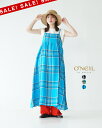 【SALE!30%OFF】オニールオブダブリン O`NEIL OF DUBLIN タータンチェック キャミソールワンピース レディース TARTAN CAMISOLE DRESS ドレス フレア Aライン レイヤード ネイビー グリーン ブルー 732 0609