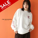 【SALE!30%OFF】シンゾーン THE SHINZONE プリントスウェットシャツ レディース HOLIDAY SWEAT SHIRT クルーネック トレーナー ホワイト 白 24AMSCU14 1223 xp10