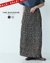 【SALE!30%OFF】シンゾーン THE SHINZONE ポルトプリントスカート レディース PORTO PRINT SKIRT ロングスカート プリーツ プリント ペチコート付 軽量 通気性 ウエストゴム タイル柄 日本製 25MMSSK03 0519