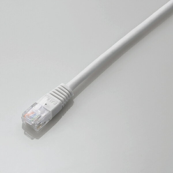 エレコム LANケーブル/CAT5E/準拠/50m/ホワイト PLC ADSL回線 CATV回線 光通信回線 ISDN回線