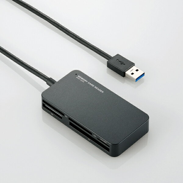 エレコム メモリリーダライタ/USB3.0対応/SD,microSD,MS,XD,CF対応/スリムコネクタ/ブラック MR3-A006BK 【送料無料※沖縄 離島配送不可】外付け デジカメ SDXCメモリーカード コンパクトフラッシュ UDMA メモリースティック PRO-HG