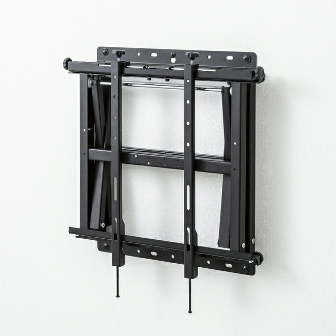 サンワサプライ プッシュ式壁掛け金具（32～65型対応）壁面取り付け 固定 モニターアーム モニタースタンド ディスプレイアーム ディスプレイスタンド