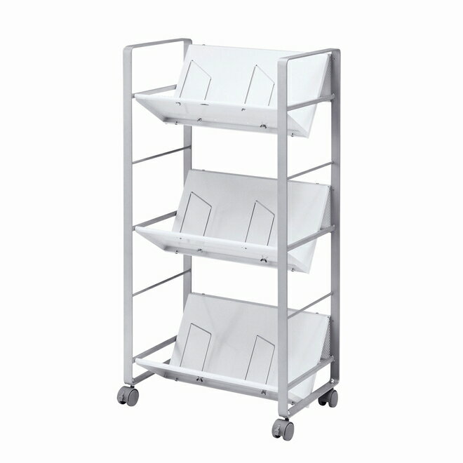 【メーカー直送】【代引き決済不可】サンワサプライ ファイルワゴン(3段) [WG-100N2]【送料無料※沖縄・離島は配送不可】 キャスター付き ファイル収納 スチール製 テレワーク リモートワーク 在宅勤務