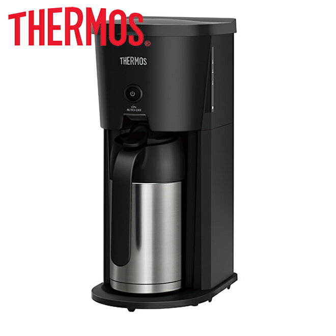 サーモス 真空断熱ポット コーヒーメーカー カラー：ブラック 容量：0.63リットル 約5カップ分 マイコン蒸らし機能 スリムボディ 珈琲