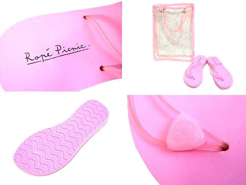 【未使用】 Rope' Picnic ピンクビーチサンダル 「クリヤーバッグ付」 (Pink Beach Sandals With a clear bag) ロペピクニック 044865 【中古】 crown-store-10133918 CROWN STORE サンプル画像3
