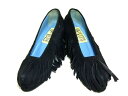 OKIKUTSU 「Suihiuy」 ゴシックフリンジレザーヒールシューズ (Gothic fringe leather heel shoes) オキクツ 045591 【中古】