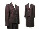 LEGGERO 「Onword」 レザーパイピングツィードセットアップスーツ (leather piping tweed set up suit) スカート ジャケット レ 049458 【中古】