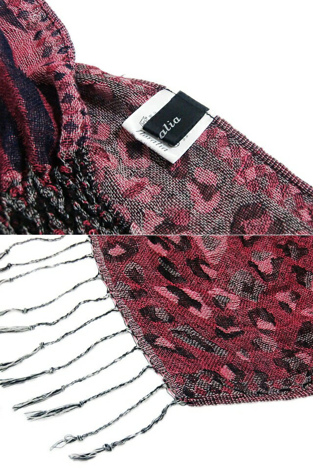 floralia Leopard shawl、muffler (フロラリア レオパードショール、マフラー) ストール 豹柄 062364 【中古】