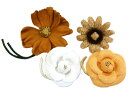 新品同様 Hand made Flower corsage broach 4set ハンド メイド フラワー コサージュ ブローチ 4セット (日本製) 066652 【中古】