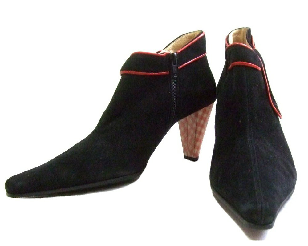 ANOTHER アナザー 「37」 リボン レザー ヒールジューズ 069996 【中古】