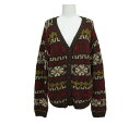 SML 「M」 Jacquard texture knit cardigan エスエムエル ジャガード織 ニットカーディガン (セーター) 071722 【中古...