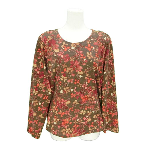 NONA ノナ 花柄 ラウンドカット カットソー (日本製 Made in Japan) 076560 【中古】 NONA ノナ 花柄 ラウンドカット カットソー (日本製 Made in Japan) 076560 【中古】