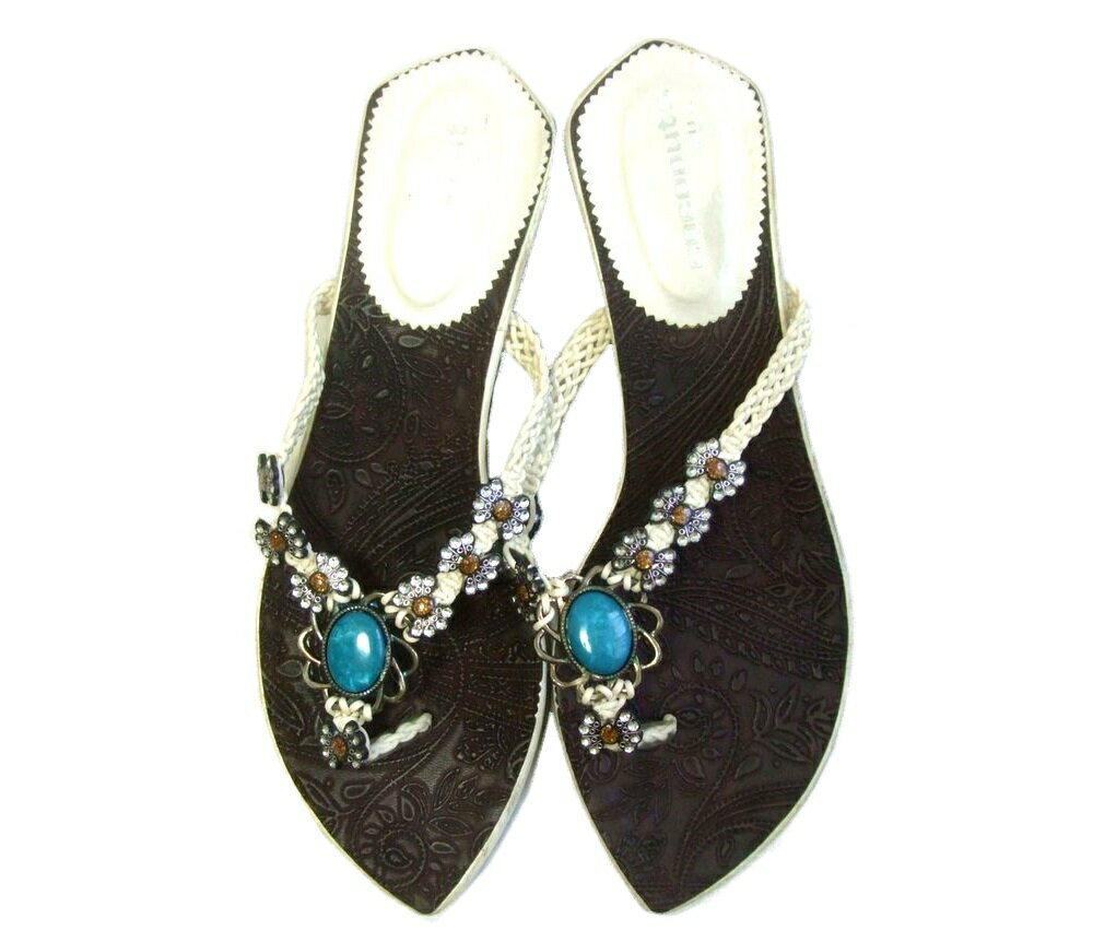 coconuts ココナッツ 「LL」 ネイティブ宝飾サンダル (靴シューズ) 076917 【中古】