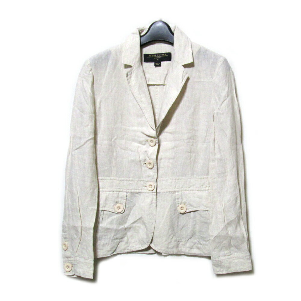 PERRY CUTTEN weekend Linen jacket u8v EB[NGh lWPbg () 085994 yÁz