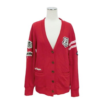 LISTEN HEARTBEAT リッスンハートビート 「M」 赤 スエット ワッペン ジャケット 086854 【中古】