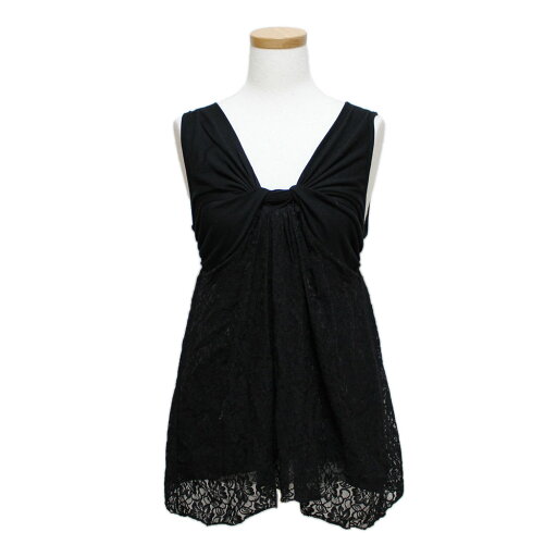 EGOIST エゴイスト レースカットソー (黒 チュニック) 093629 【中古】 EGOIST エゴイスト レースカットソー (黒 チュニック) 093629 【中古】