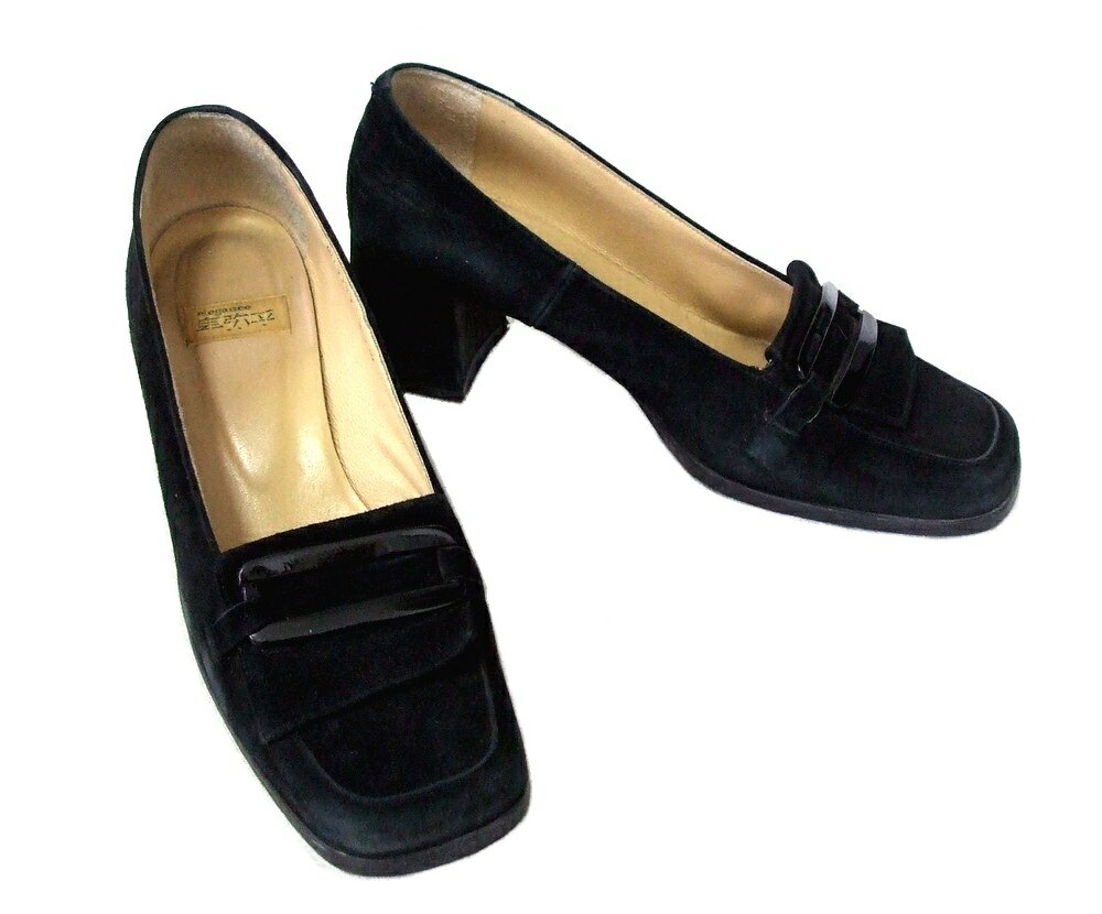 HIMIKO 卑弥呼 「23.5」 黒スエードヒールパンプス (シューズ 靴) 095373 【中古】