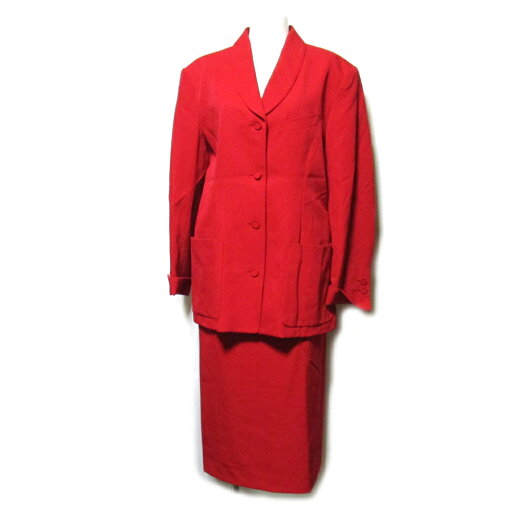 Vintage old INGEBORG PINK HOUSE ヴィンテージ オールド インゲボルグ ピンクハウス ギャバジンセットアップスカートスーツ (赤) 095443 【中古】 Vintage old INGEBORG PINK HOUSE ヴィンテージ オールド インゲボルグ ピンクハウス ギャバジンセットアップスカートスーツ (赤) 095443 【中古】