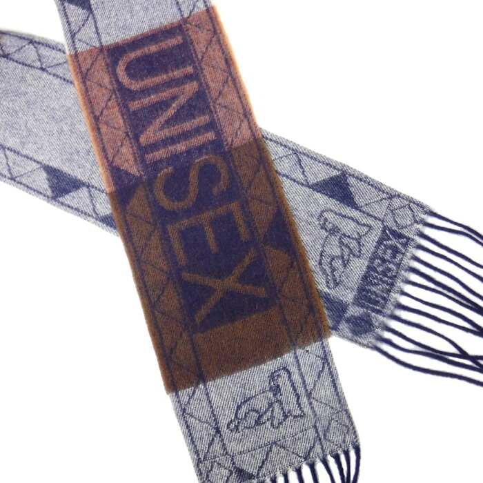 【新古品】 Vivienne Westwood UNISEX ヴィヴィアンウエストウッド ユニセックス スコットランド製 ラムウールロングマフラー 101359 【中古】