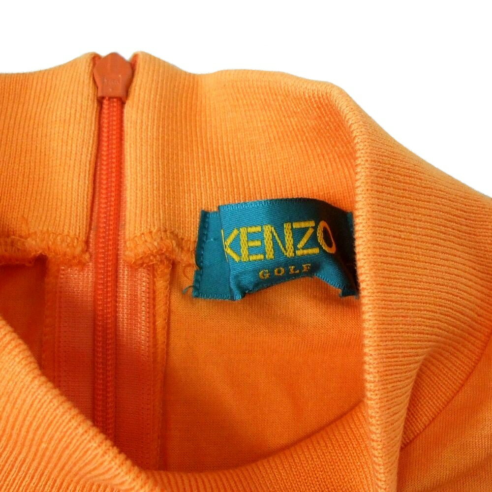 美品 Vintage KENZO ヴィンテージ ケンゾー ハイネックカットソー (オレンジ 長袖 Tシャツ) 104862 【中古】