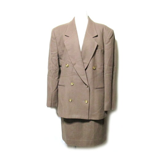 Vintage Calvin Klein ヴィンテージ カルバンクライン 「11」 ダブルブレスセットアップスーツ (ビンテージ キャメル スカート ウール) 105017 【中古】 Vintage Calvin Klein ヴィンテージ カルバンクライン 「11」 ダブルブレスセットアップスーツ (ビンテージ キャメル スカート ウール) 105017 【中古】