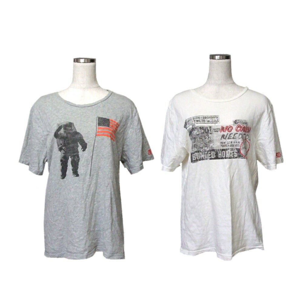 URBAN RESEARCH アーバンリサーチ LIFE Tシャツ 2枚セット (白 グレー ライフ) 111925 【中古】