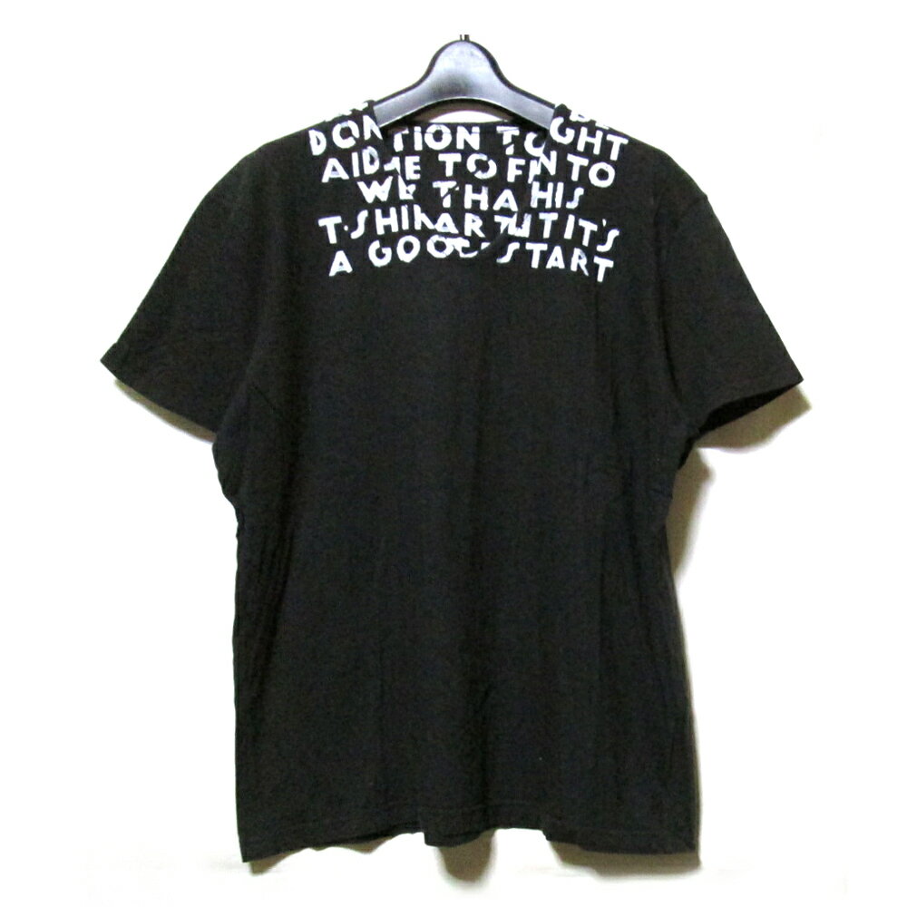 Martin Margiela マルタン マルジェラ エイズチャリティTシャツ (Maison メゾン 黒 半袖 定番) 114392 【中古】