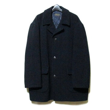 CHAPS RALPH LAUREN チャップス ラルフローレン 「L」 ヘビーウールハーフコート (黒 ブラック ジャケット ブルゾン) 114741 【中古】