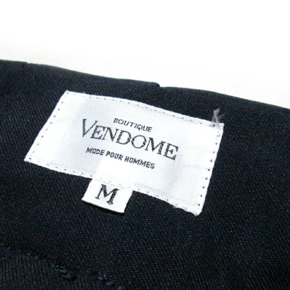 難有 [SALE] Vintage old VENDOME BOUTIQUE POUR HOMMES ヴィンテージ オールド ヴァンドームブティック プール オム 「M」 テイパードスラックスパンツ (紺 ネイビー アヴァンギャルド ギャバジン ワイド) 114744 【中古】