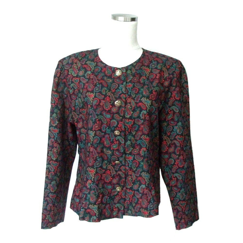 美品 vintage Plume d'or ヴィンテージ オールド プリムドール ペイズリーカットソー (優良古着 昭和レ..