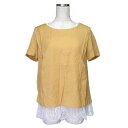 【未使用】 grove グローブ カットソーインナー付き (タグ付き 未使用 2枚セット Tシャツ) 120021 【中古】