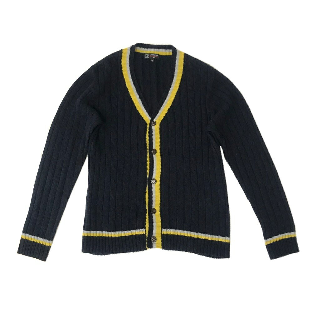 MICHEL KLEIN homme ミッシェルクランオム オールドスクールカーディガン (紺 ケーブル メンズ) 120673 【中古】