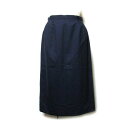 Vintage BURBERRY ヴィンテージ バーバリー 「9」 定番 ギャバジンスカート (紺 ネイビー 英国 イギリス 伝統) 120735 【中古】