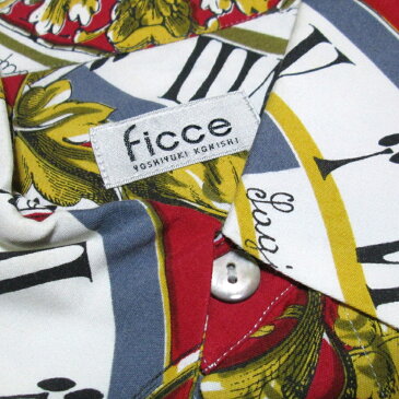 Vintage ficce YOSHIYUKI KONISHI ヴィンテージ フィッãƒã‚§ ヨシユã‚コニシ ワイドシルエット宮廷デザインシャツ (ドンå°è¥¿ å°è¥¿è‰¯å¹¸ ビッグシルエット 赤 ) 121647 ã€ä¸å¤ã€‘