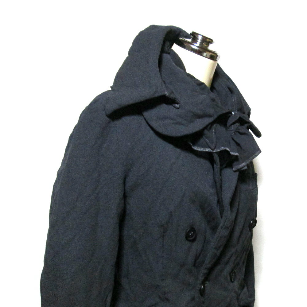 美品 COMME des GARCONS コムデギャルソン 「SS」 2007 ポリエステル縮絨ドッキングカラージャケット (グレー) 129068 【中古】