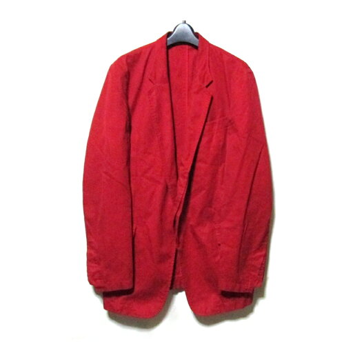 廃盤 Y's HOMME ワイズ オム 「2」 ワイドコットジャケット (赤 Yohji Yamamoto POUR HOMMEヨウジヤマモト プールオム) 131116 【中古】 廃盤 Y's HOMME ワイズ オム 「2」 ワイドコットジャケット (赤 Yohji Yamamoto POUR HOMMEヨウジヤマモト プールオム) 131116 【中古】