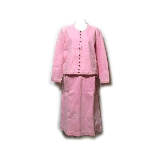 Vintage PINK HOUSE ヴィンテージ ピンクハウス デニム×タータンチャックセットアップスーツ (ロング マキシ丈) 131501 【中古】 Vintage PINK HOUSE ヴィンテージ ピンクハウス デニム×タータンチャックセットアップスーツ (ロング マキシ丈) 131501 【中古】