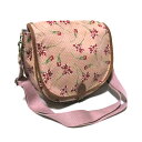 Vintage PINK HOUSE ヴィンテージ ピンクハウス カーネーションショルダーバッグ (鞄 花柄 レザー フラワー) 132069 【中古】